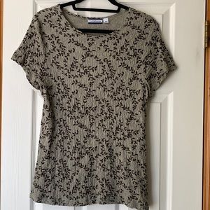 Crinkle fabric fitted top